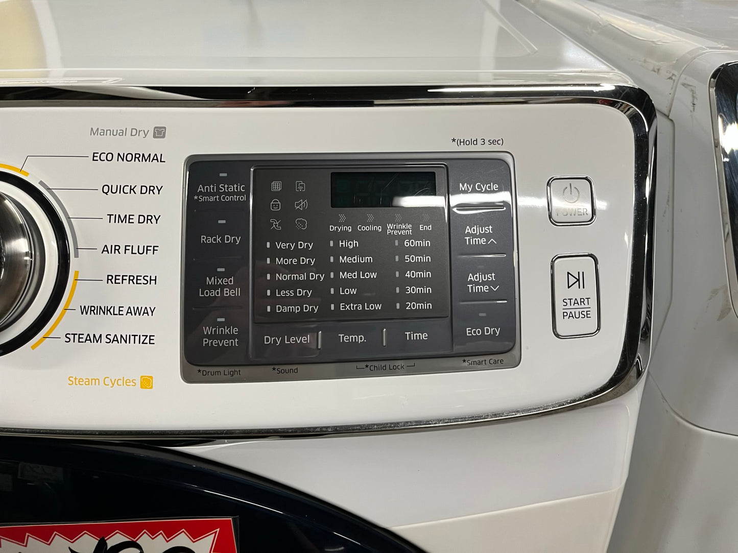 -Samsung front load washer & dryer set electric W/pedestal extra storage 27" #WD953CB