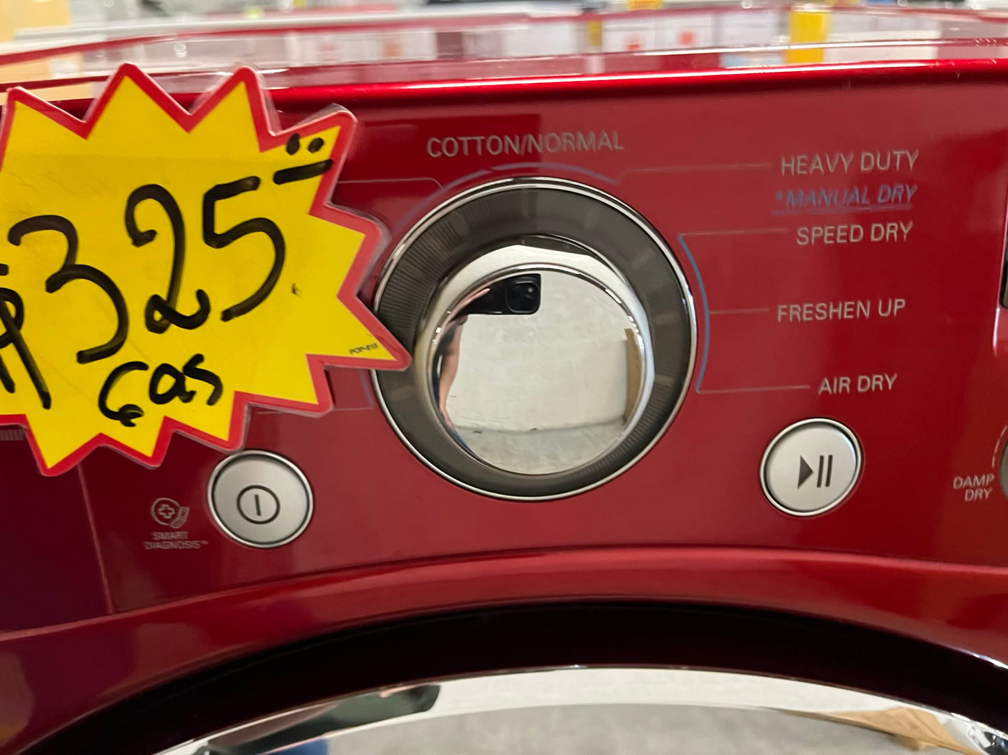LG front load stackable GAS dryer in red 27" #ED423GB