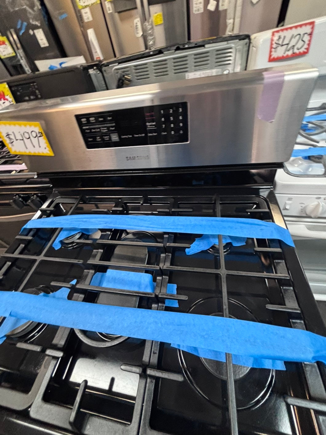 >Samsung stainless steel Gas range 5 burner convection bake roast broil -used-Refurbished 30” #GRYXV3L