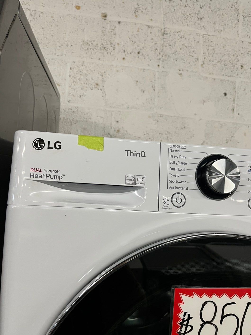 LG 24 white Front load washer and Steam electric dryer set stackable 240V #LG2455WB