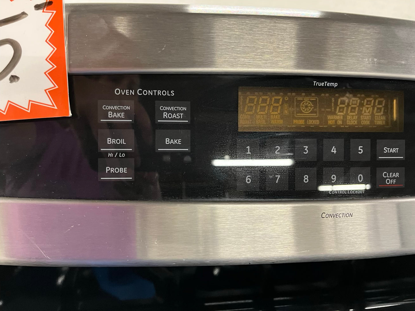 - Ge profile gas range 5 burner stainless steel self clean, convection bake,convection Roast, Bake broil 30" Refurbished #GR392QB