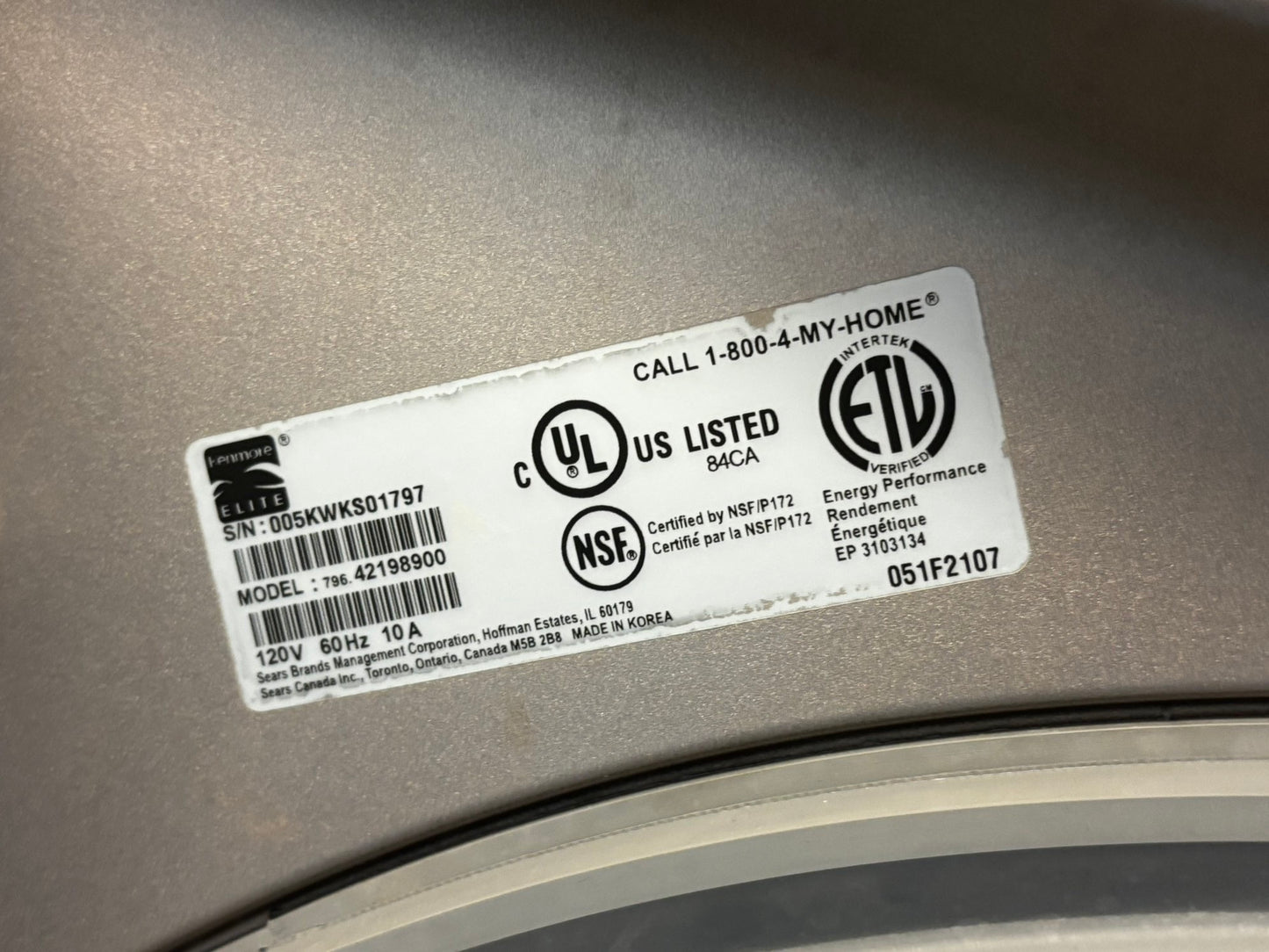 Mix & match set Kenmore washer & LG dryer gas set front load stackable or side by side large capacity stalnless steel drum w/pedestal extra storage 27" Refurbished #WDMX23L