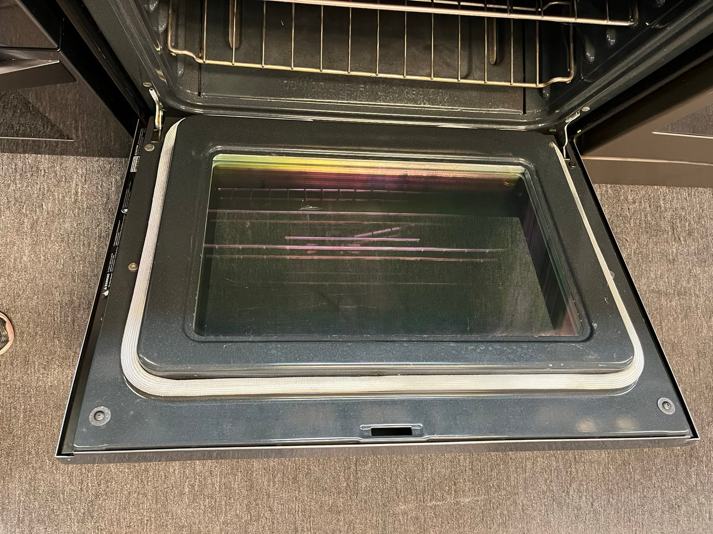 Frigidaire Gas range 5 burner bake broil self clean slate Refurbished 30" #GR294BL