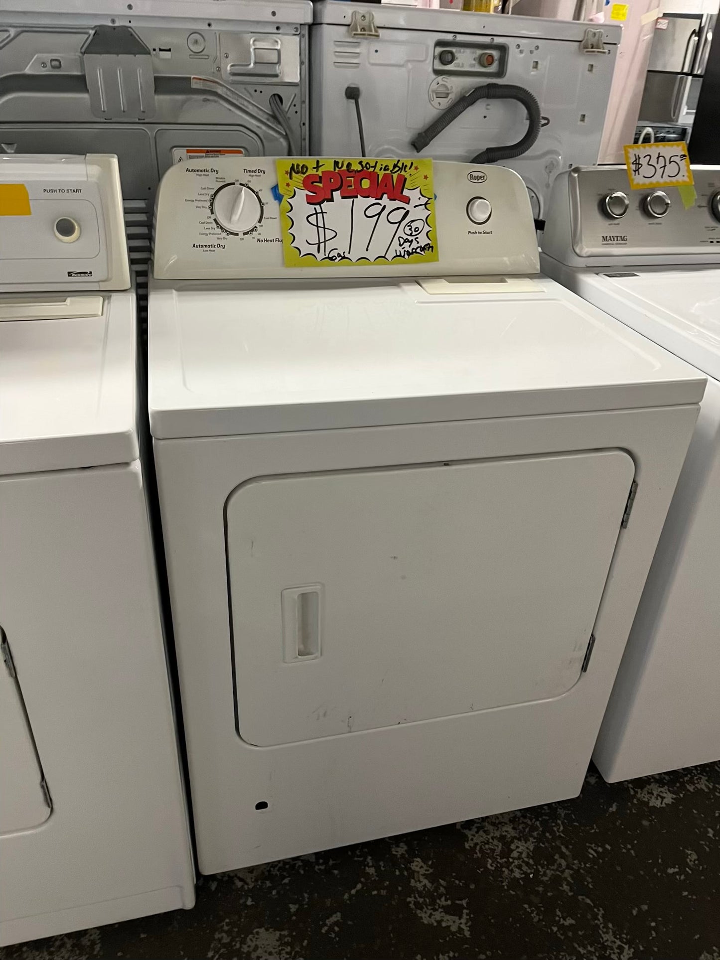 Whirlpool gas dryer side x side large capacity #ED065JB