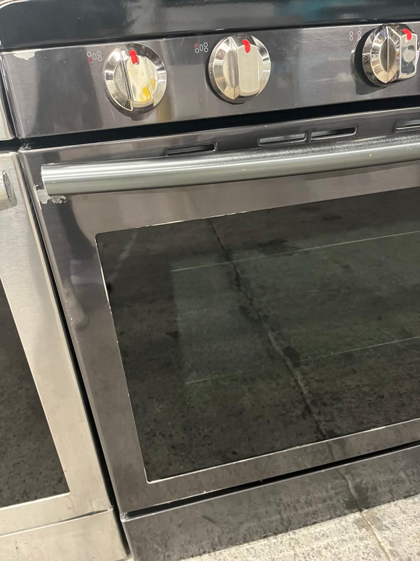 - Samsung range 5 burner convection roast bake broil dehydrate self clean slate 30" #GR902PB