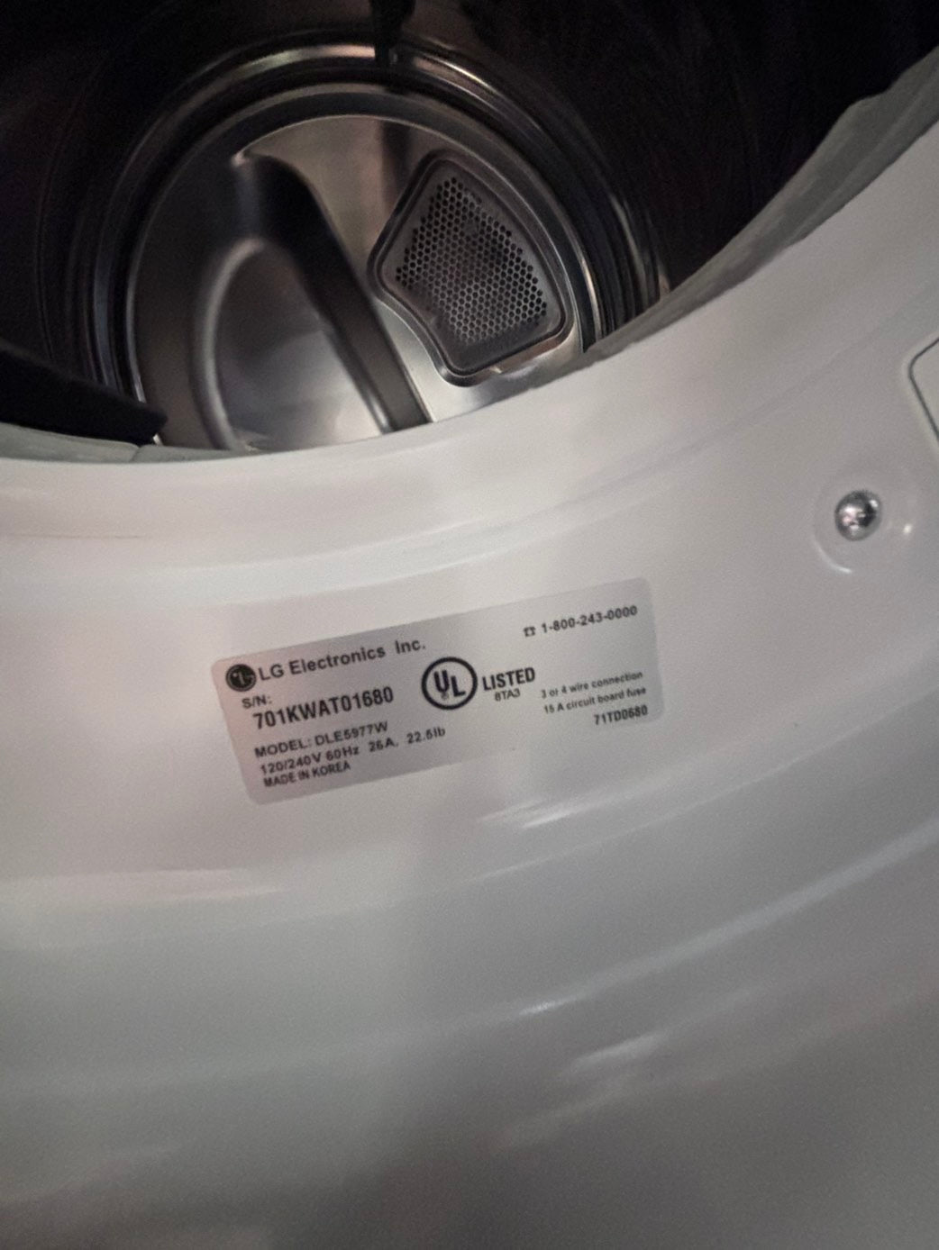 >*sale 🔥LG sensor Dry front load stackable electric 220v dryer in white color used-refurbished 27" #DS267NB