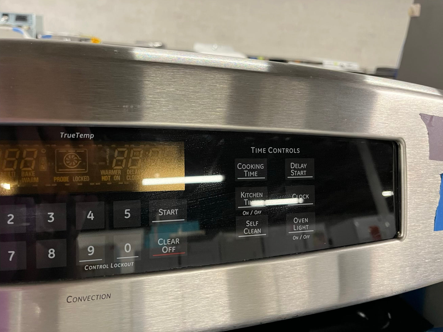 - Ge profile gas range 5 burner stainless steel self clean, convection bake,convection Roast, Bake broil 30" Refurbished #GR392QB