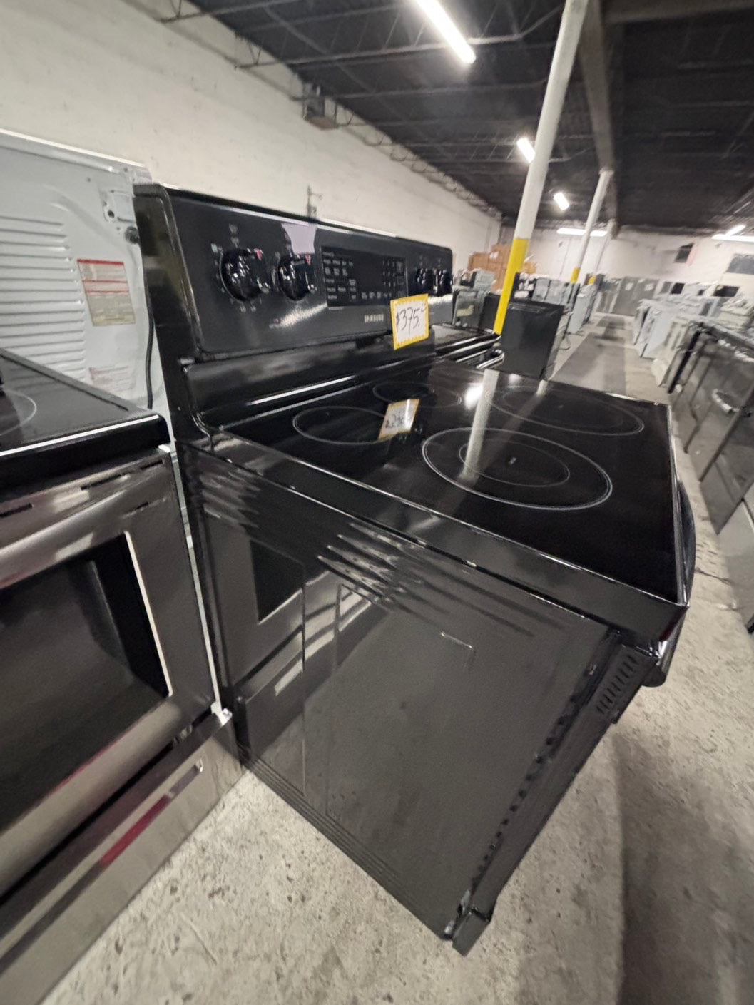 >Samsung electric 220v glass top range ,bake Broil roast self clean , convection oven ,black 30" used-Refurbished #ERK99B