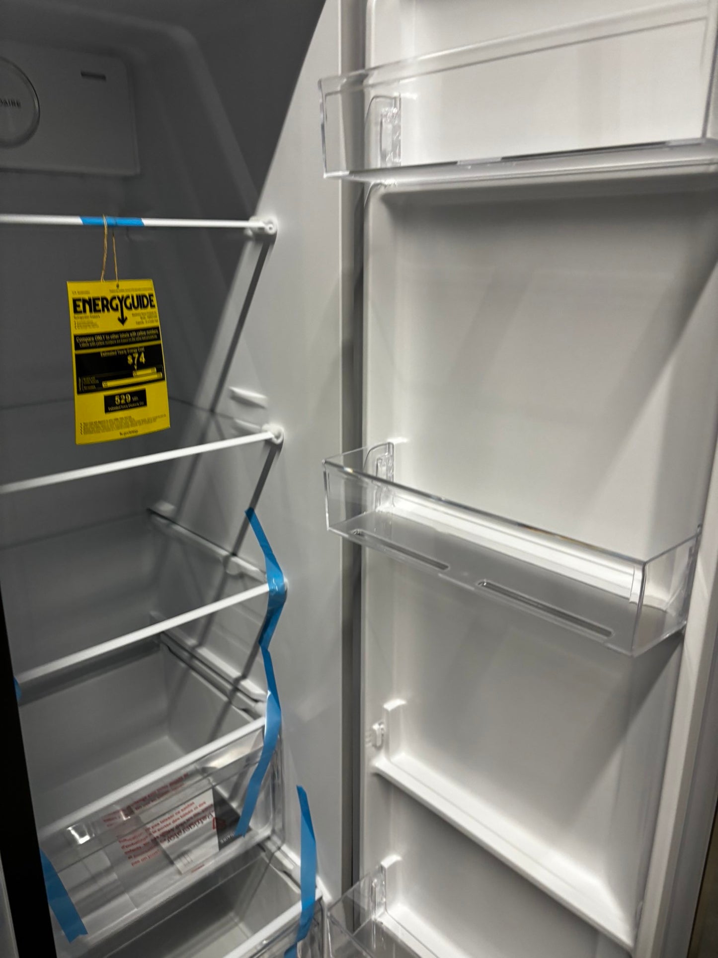 Open box | Scratch & Dent Frigidaire counter depth side x side refrigerator stainless steel w/water & Ice dispenser 35.5" 2”wide 21.4cu.ft. #RF225CB