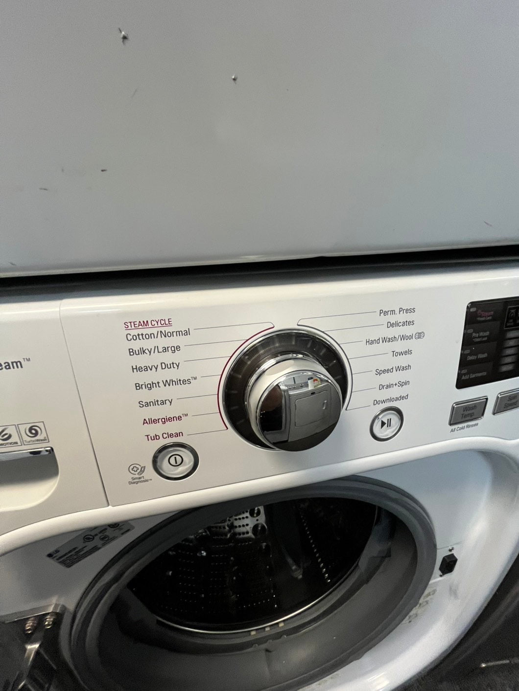 Lg front load Electric dryer 220v and front load washer set white stackable 27” wide in Refurbished #WDEST2L