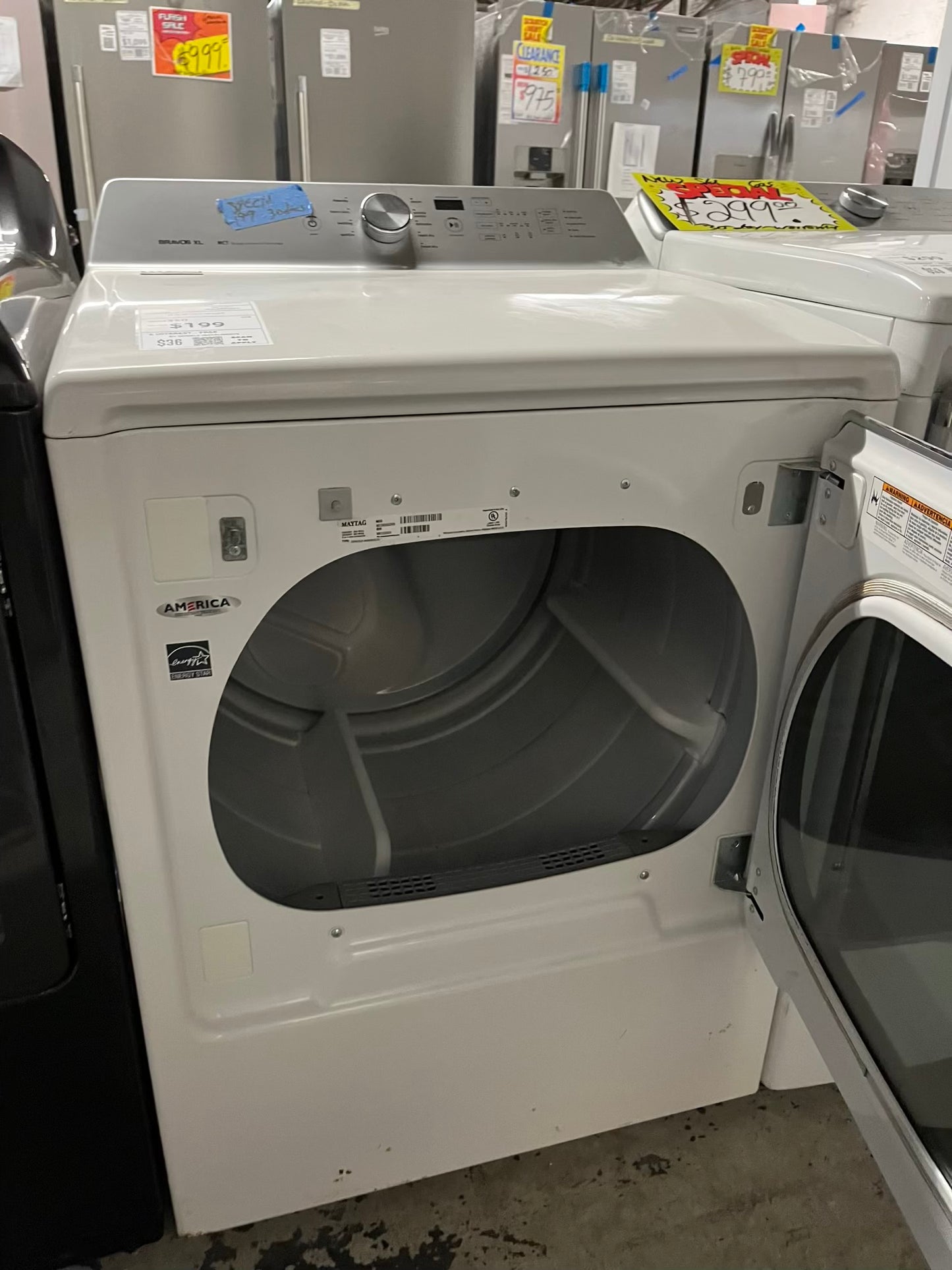 - Maytag electric dryer 220v large capacity in white #ED404FBB