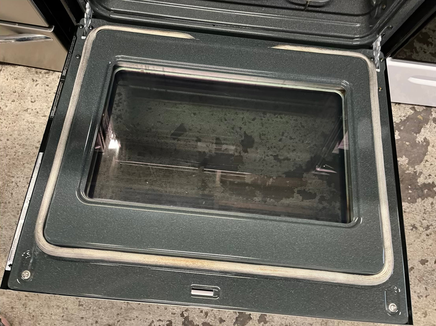 GE electric 220v range 4 burner bake broll hi/lo self clean stainless steel 30" #ER517ZB