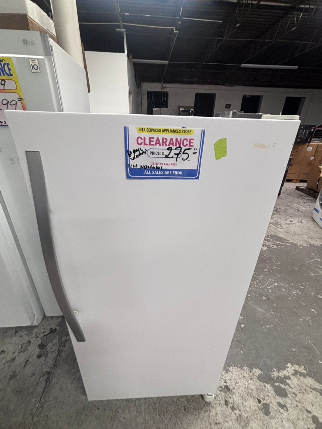 >clearance 🎈Kenmore up-right freezer white 14.cu.ft Refurbished-used #RF97VX