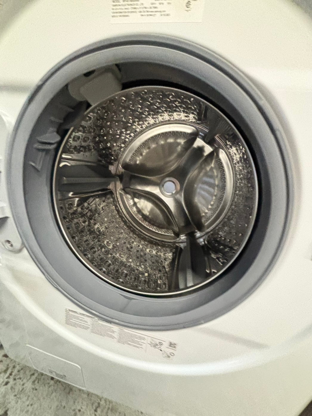 -Samsung white 27” 4.5cu.ft large capacity front load washing machine steam cycle stackable or side by side  #SW047IB