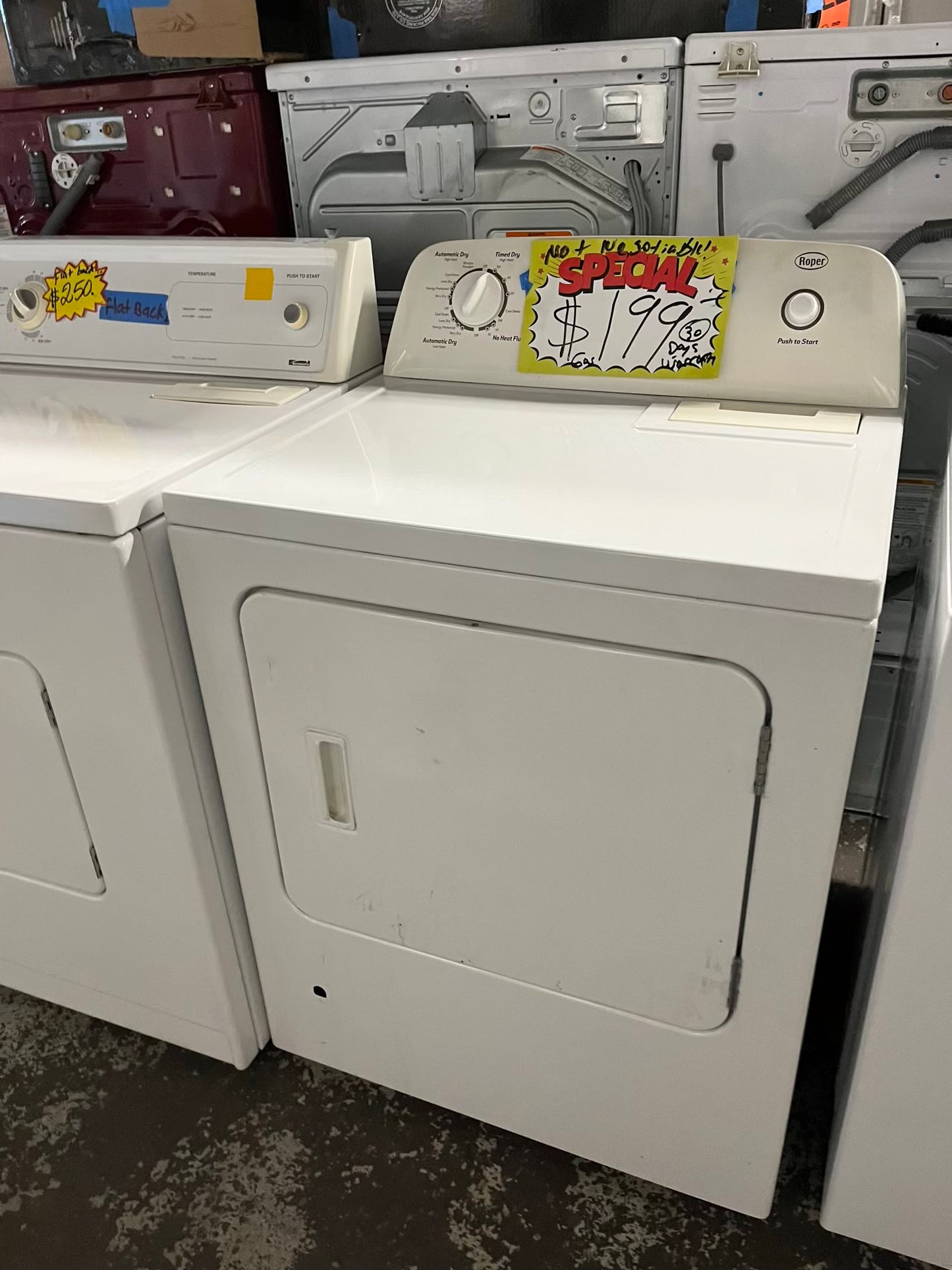 Whirlpool gas dryer side x side large capacity #ED065JB