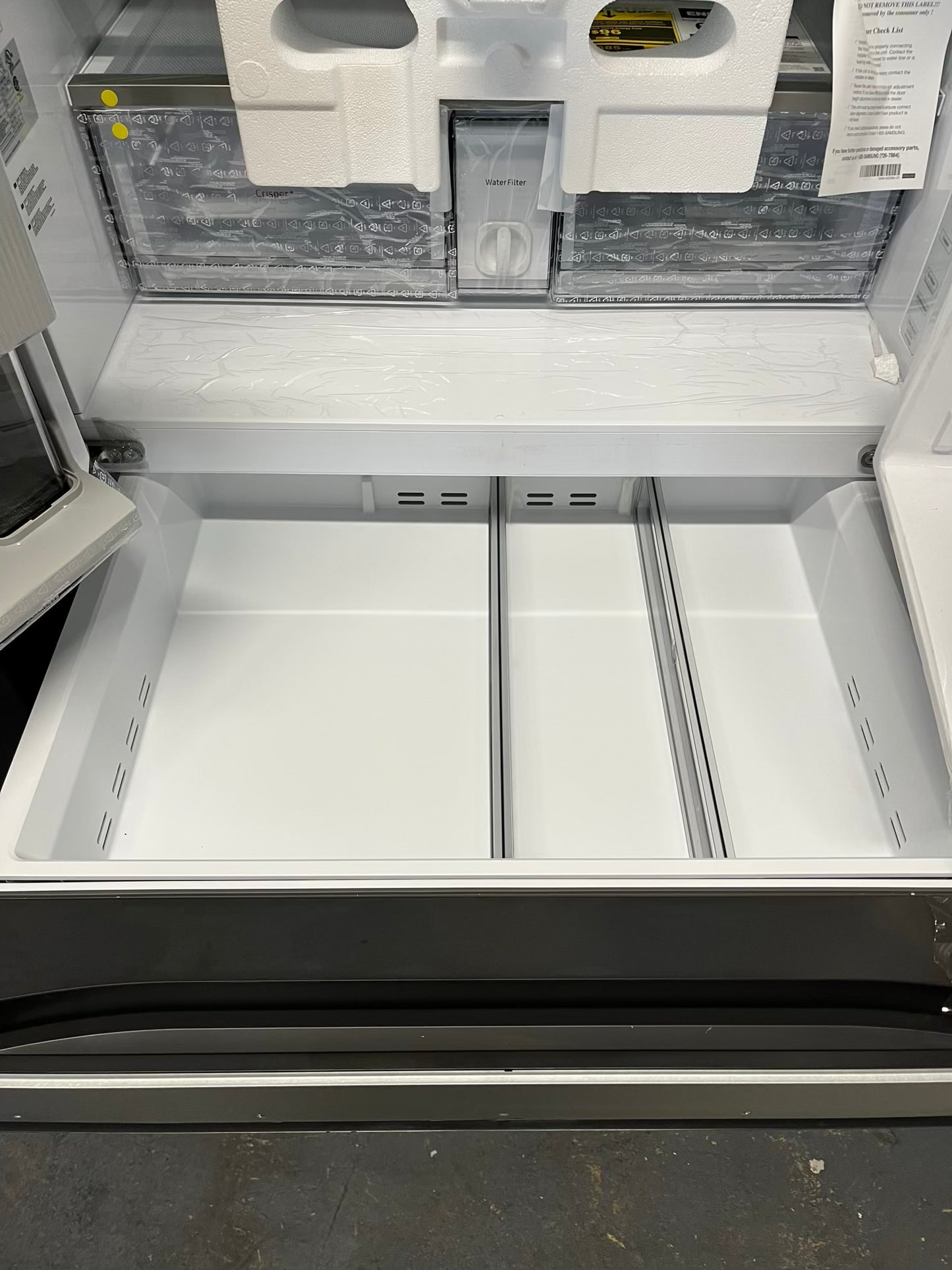 Open Box 📦 | Scratch & dent - Samsung 36 Inch panel ready Smart 4-Door French Door Refrigerator 29 cu. ft. Beverage Center, FlexZone™ Drawer, Dual Auto Ice Maker, Twin Cooling Plus, Wi-FI Enabled, ENERGY STAR® #RF841YB