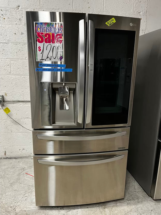 LG Four door Refrigerator stainless steel Showcase w/ ice water dispenser 36" counter-depth #RF37479B
