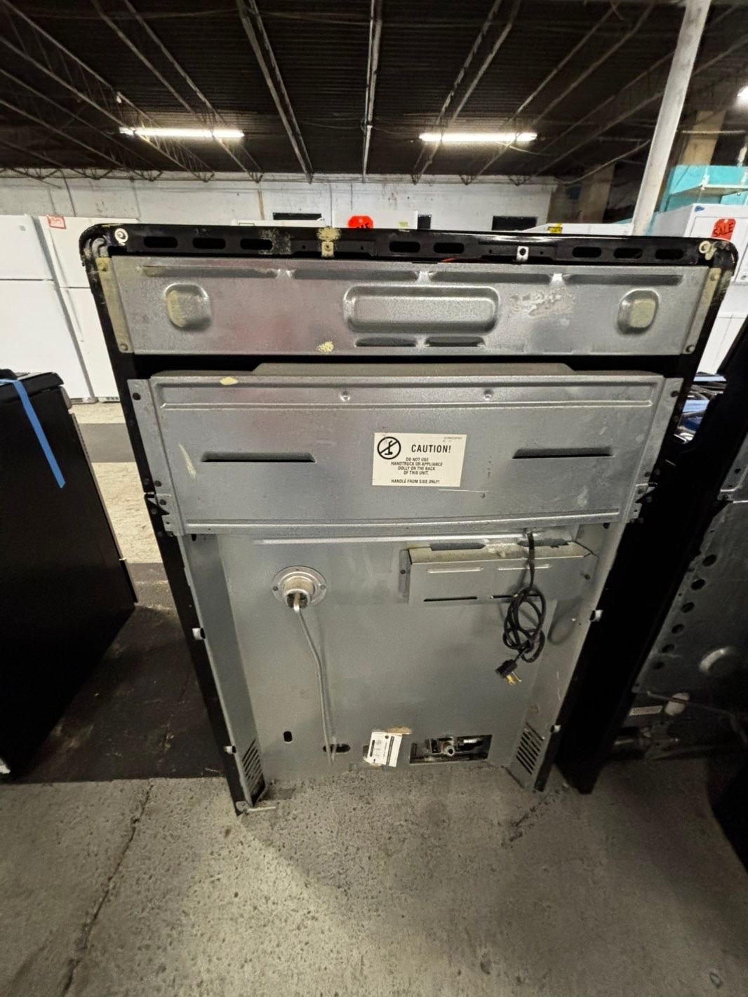 GE Gas range 4 burner bake broil hi/lo self clean in stainless steel & back used- Refurbished 30" #GRB43B