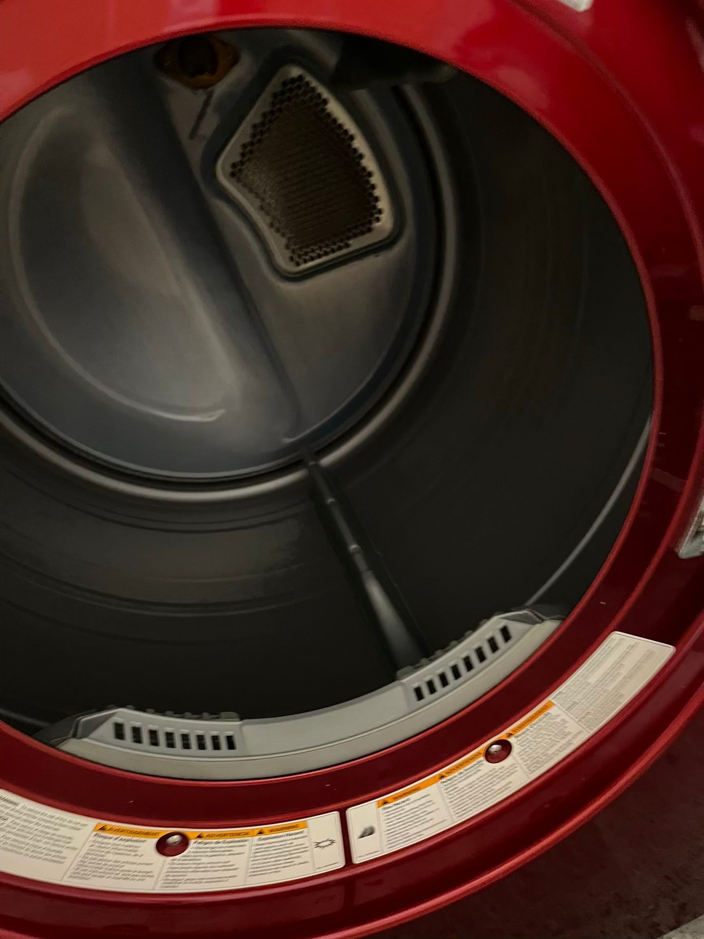 LG front load stackable electric 220v dryer in red 27" #ED419PB