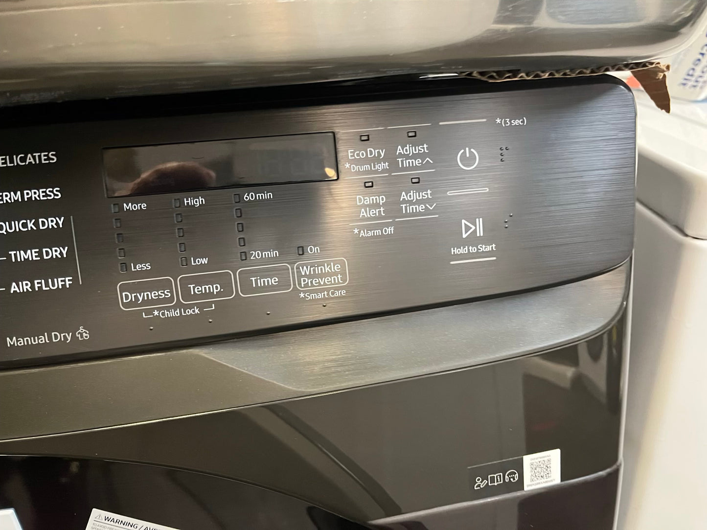 - Open box | scratch & dent Samsung front load stackable dryer electric 220v stainless steel large capacity #ED486L