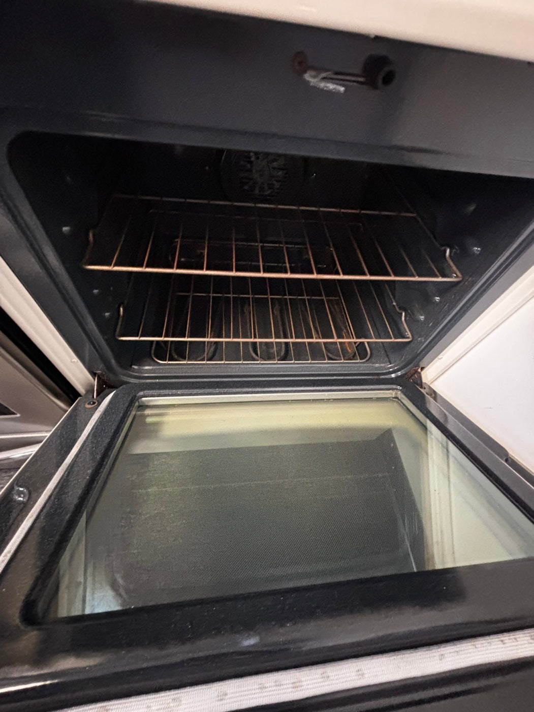 -Frigidaire Glass top electric 220v range 5 burner warm zone bake broil  convection bake  off white color 30" Refurbished #KOW11JL