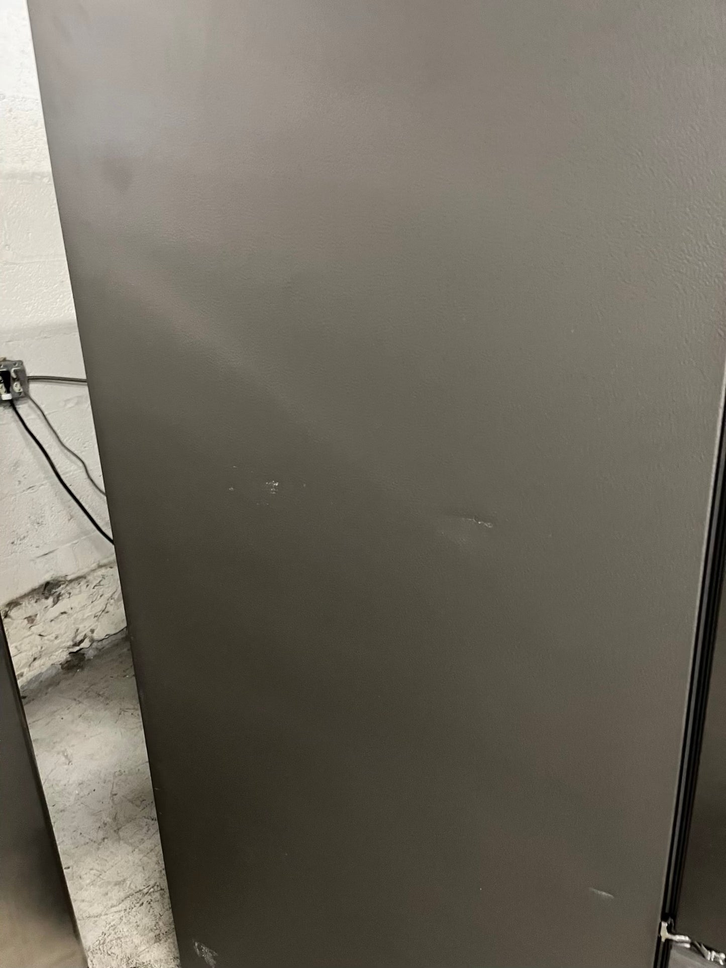 Open Box | Scratch & Dent - Samsung Bespoke 30 cu. ft. Standard Depth 3-Door French Door Smart Refrigerator with Family Hub in White Glass/Matt Grey Glass 36" #RF730JB-TR