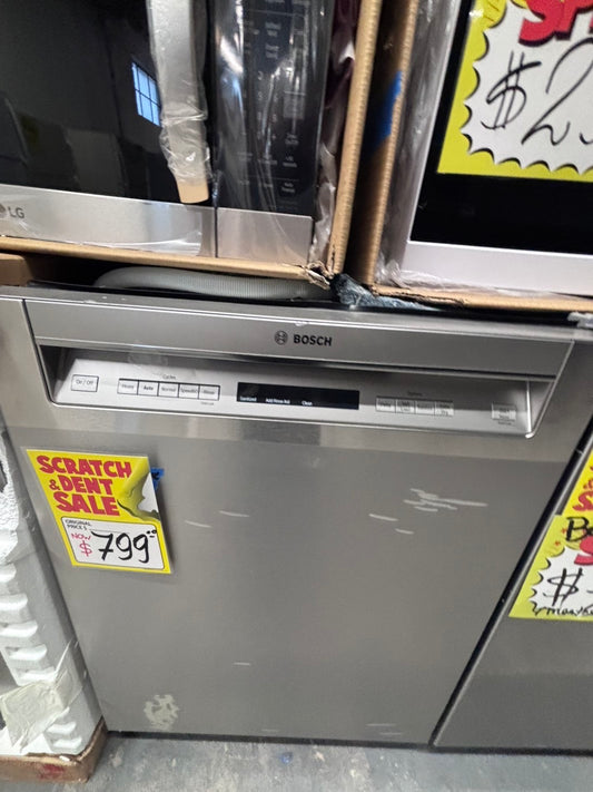 >Bosch 300 Front Control 24-in Built-In Dishwasher With Third Rack (Stainless Steel) ENERGY STAR, 44-dBA Stock number #DW4H3B