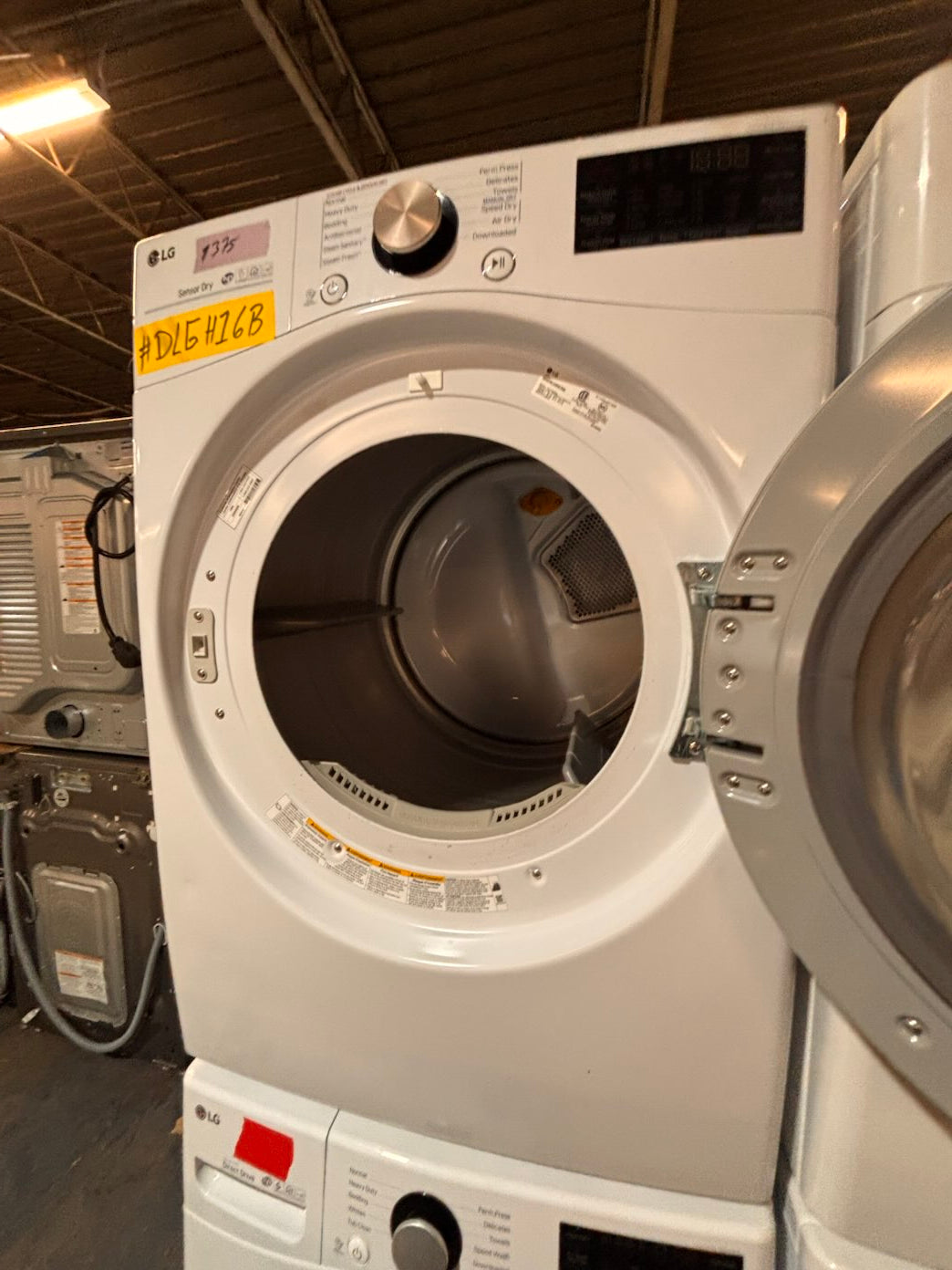 }}LG electric washer large capacity& dryer steam set front load stackable or side by side white 27” in used-Refurbished working 💯 with warranty #SFB54PET