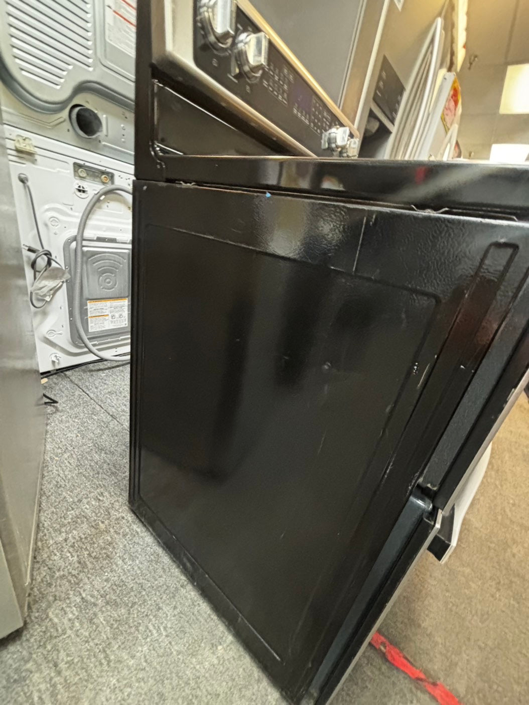 Flash sale⚡️ 2pc. Combo Whirlpool top freezer refrigerator stainless steel 28" counter depth & double oven electric stove 30” #RF2PCW5L