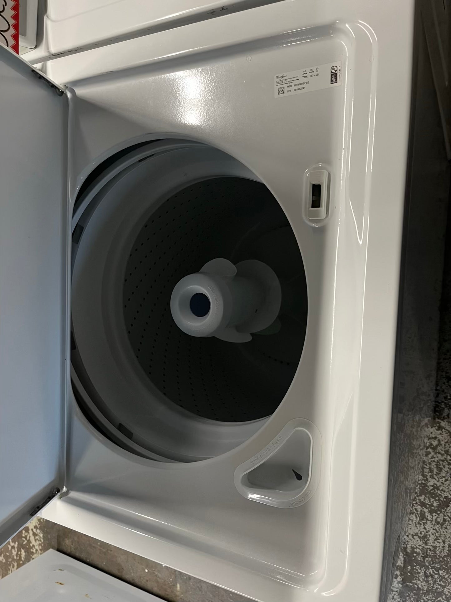 - Whirlpool washer & dryer set electric 220v side x side top load w/agitator #WS222B