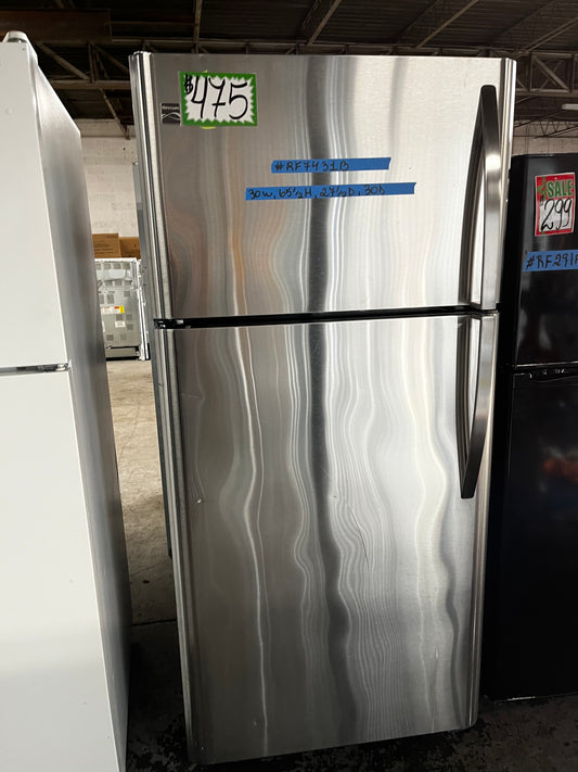 Kenmore top freezer refrigerator stainless steel used refurbished 30” #RF7431B