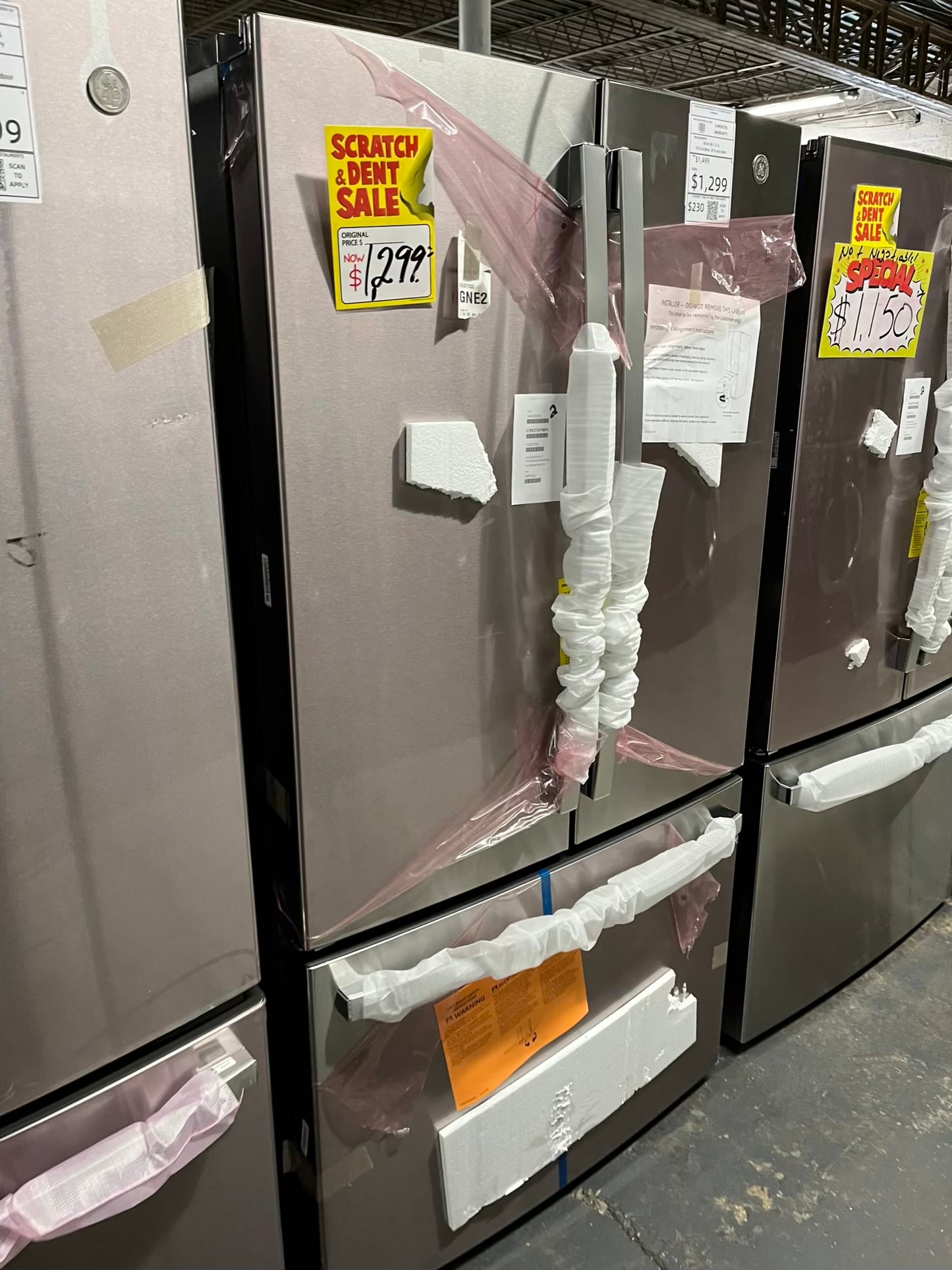 Open Box 📦 GE French Door Refrigerator stainless steel w/ice maker and water dispenser inside - Item number #RF634NB 36” in