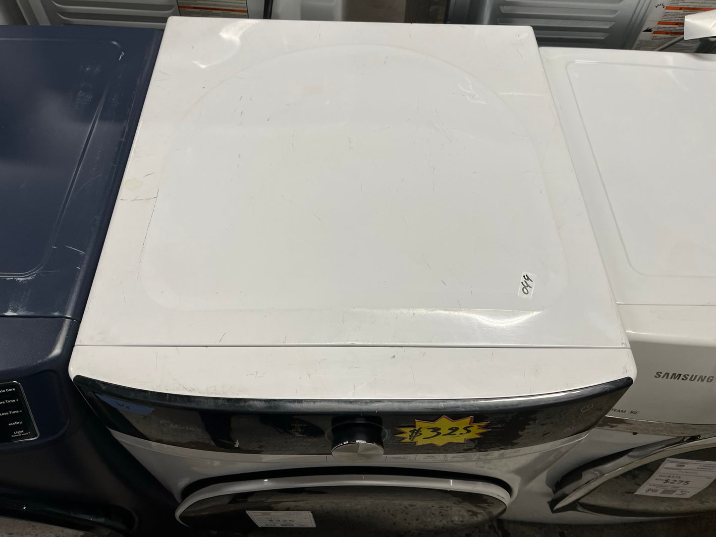 Midea electric dryer 220v front load large capacity in white 27” #ED301AB