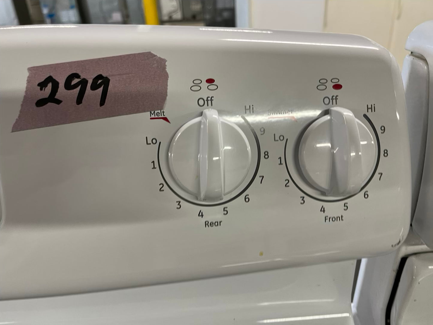 GE electric range 220v bake broil hi/lo in white Refurbished 30" #ER400YB