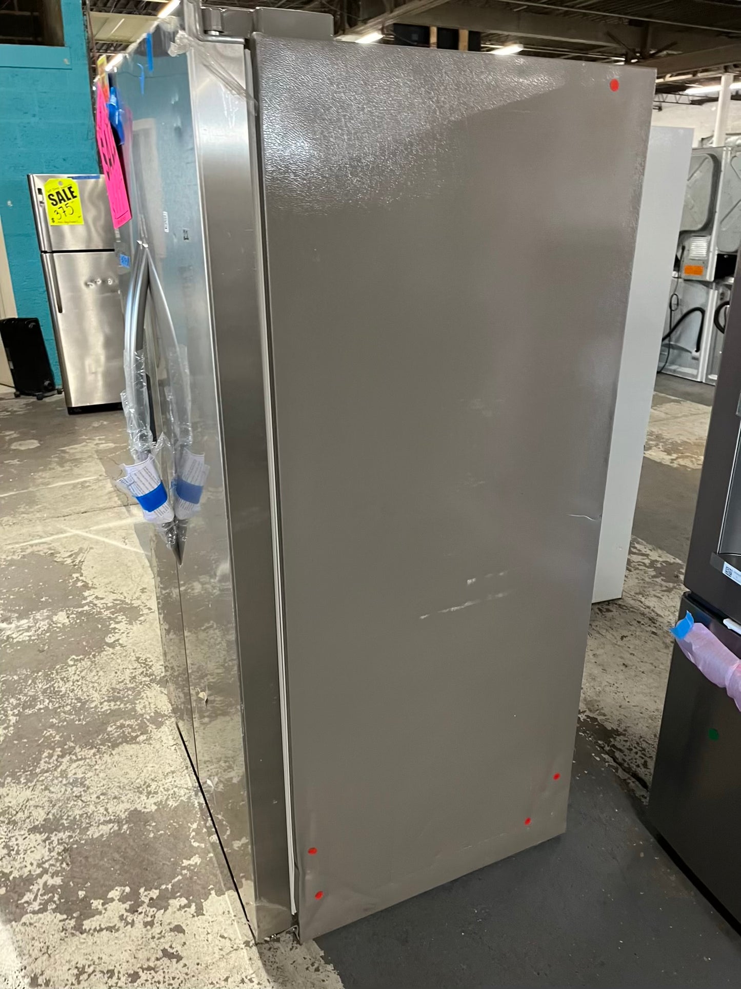 Open Box 📦 | scratch & dent Frigidaire side x side refrigerator w/ice water dispenser inside stainless steel 36" #RF875VB