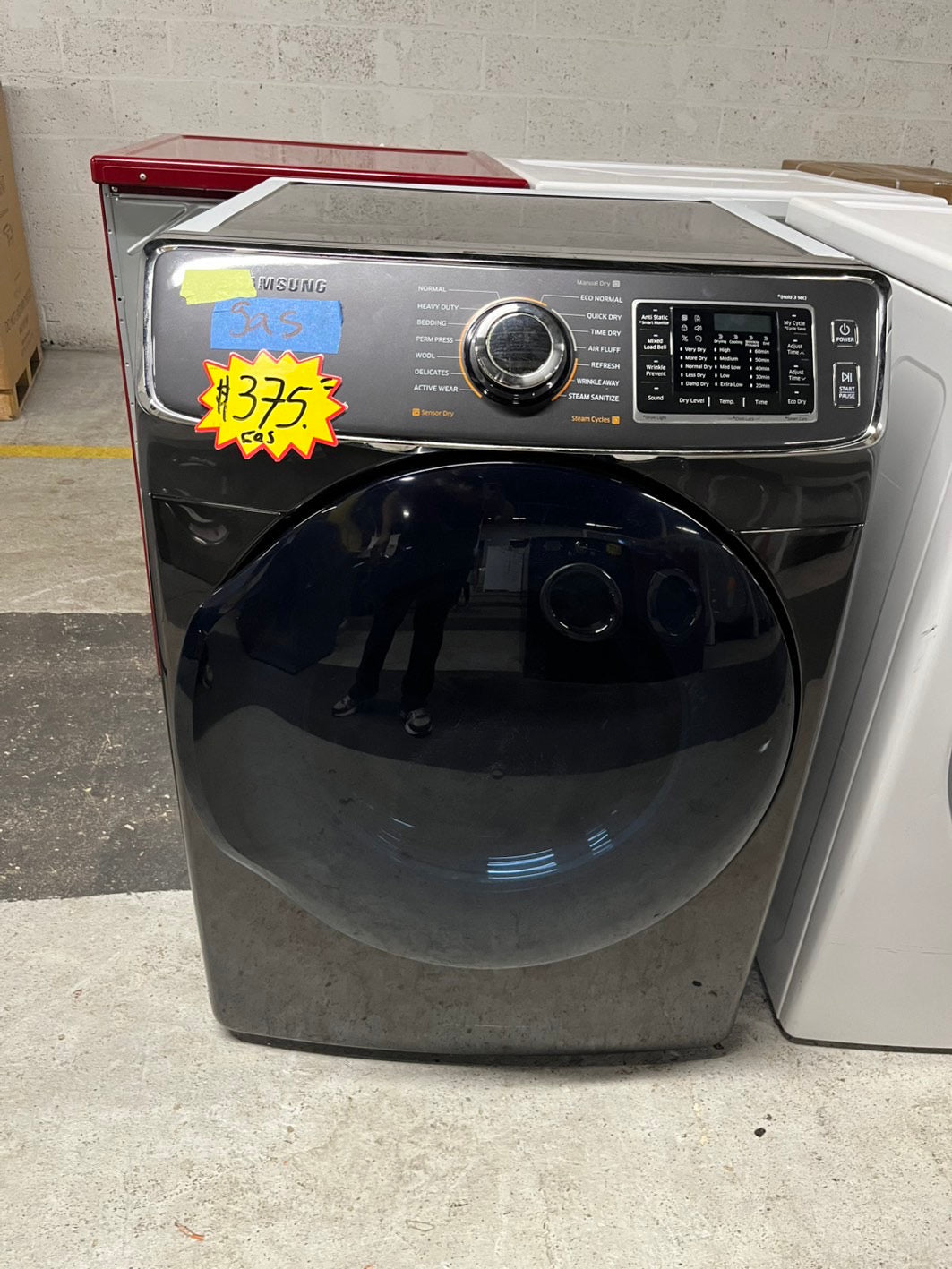 -Samsung front load stackable Gas dryer black #DG22B