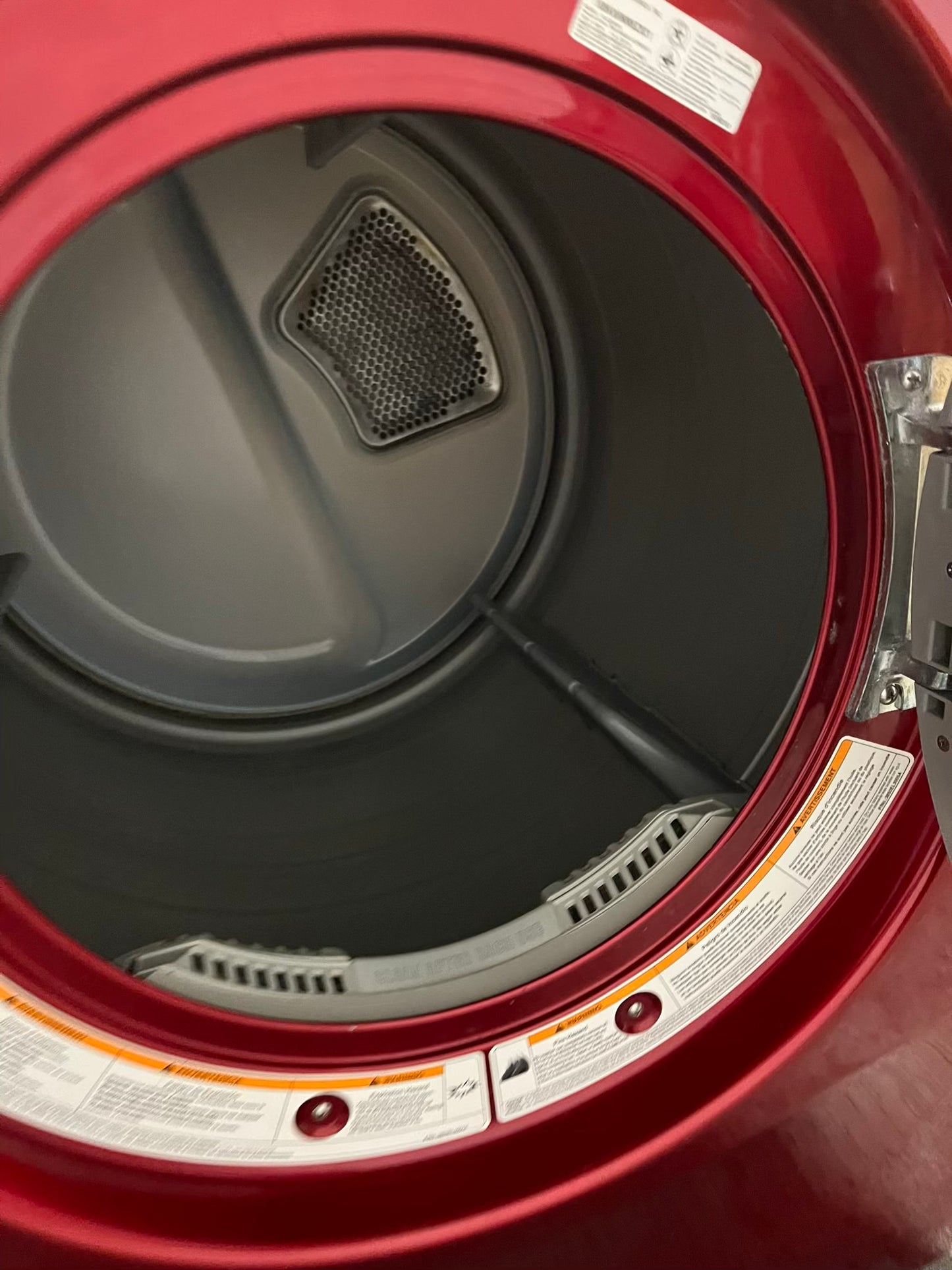 LG front load stackable GAS dryer in red 27" #ED423GB
