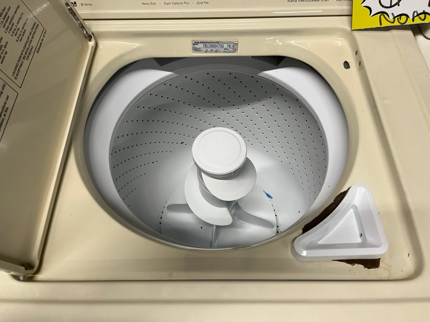 - Kenmore washer & dryer set electric 220v side x side top load w/agitator used-refurbished #WD239TB