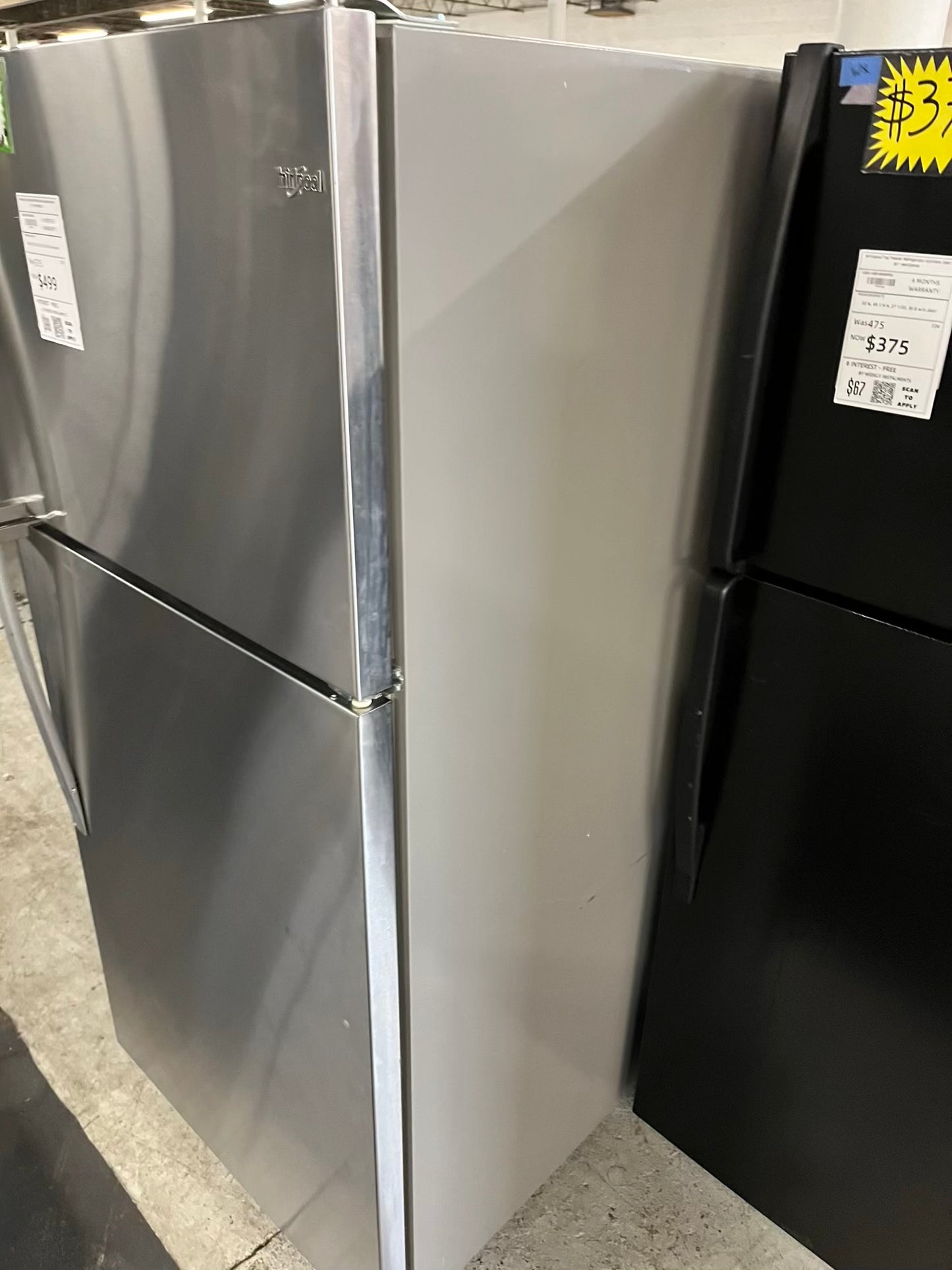 - Whirlpool Top freezer Refrigerator stainless steel 30" #RF208EB