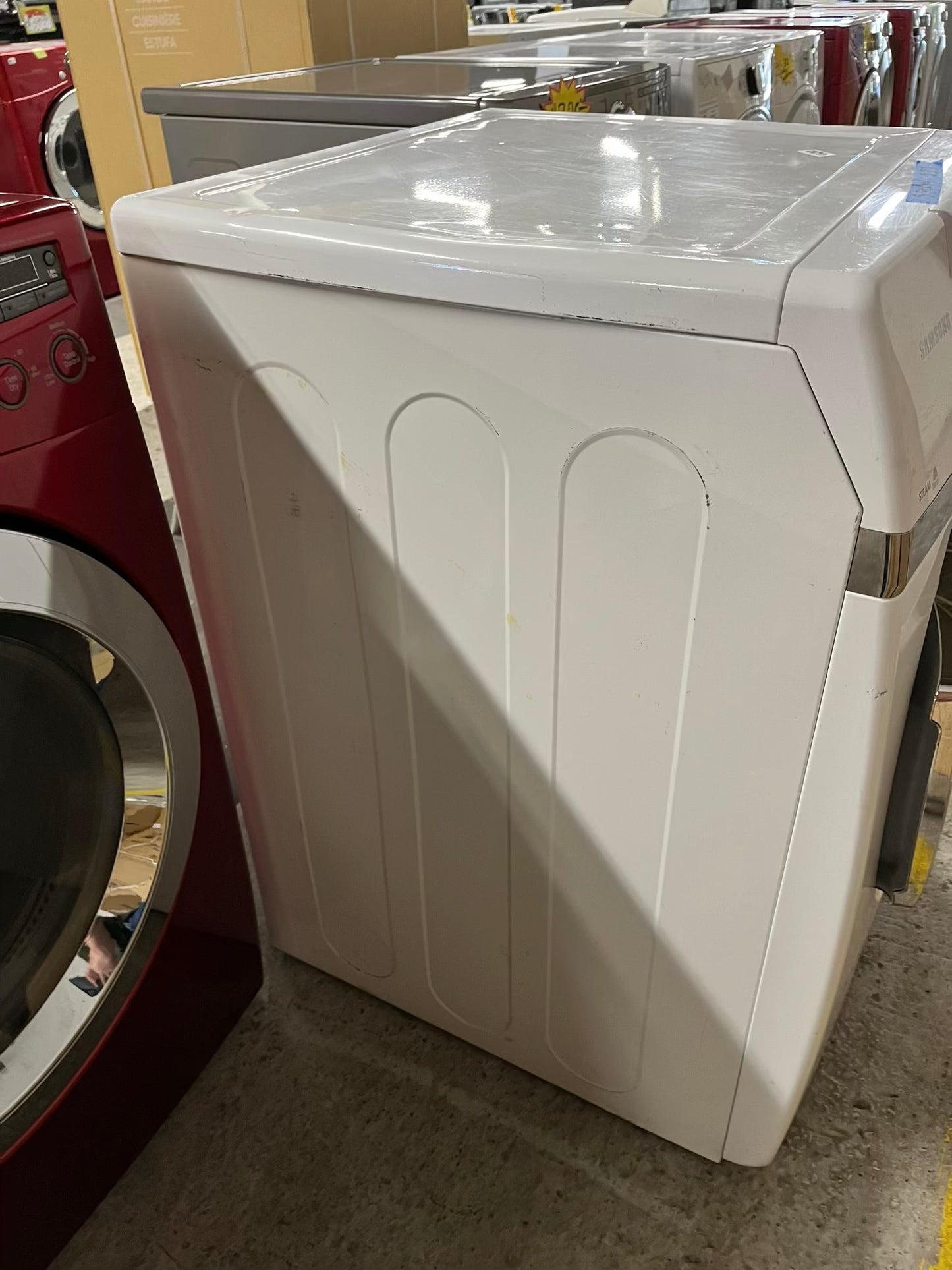 Samsung front load stackable electric 220v dryer in white 27" #ED419PB