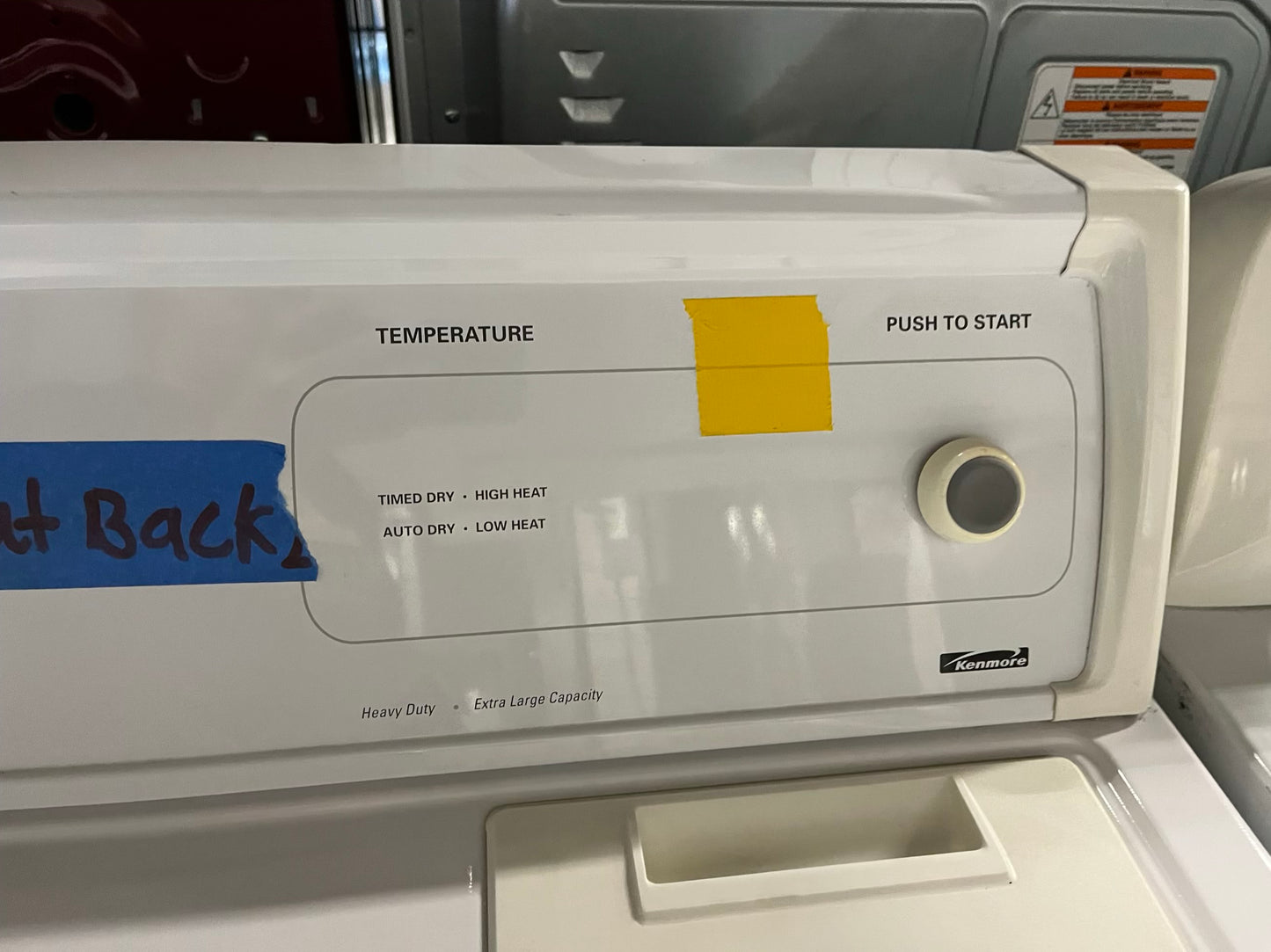 Kenmore electric 220v dryer side x side flat black #ED064VB