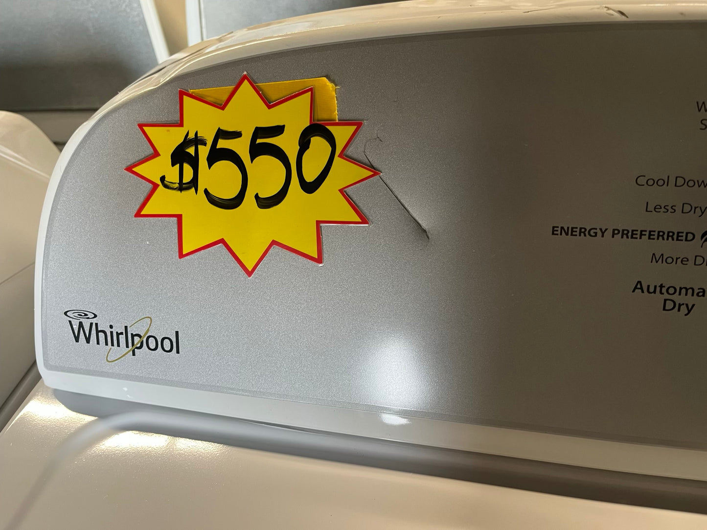 - Whirlpool washer & dryer set electric 220v side x side top load w/agitator #W143MB