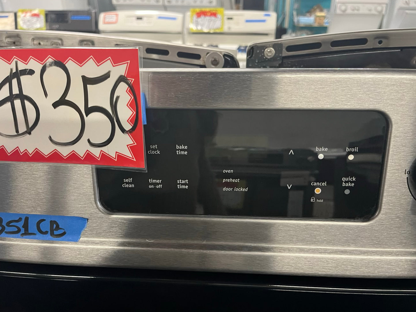 - Frigidaire electric range stainless steel 5 burner warm zone bake broil self clean 30” item number #ER9351CB