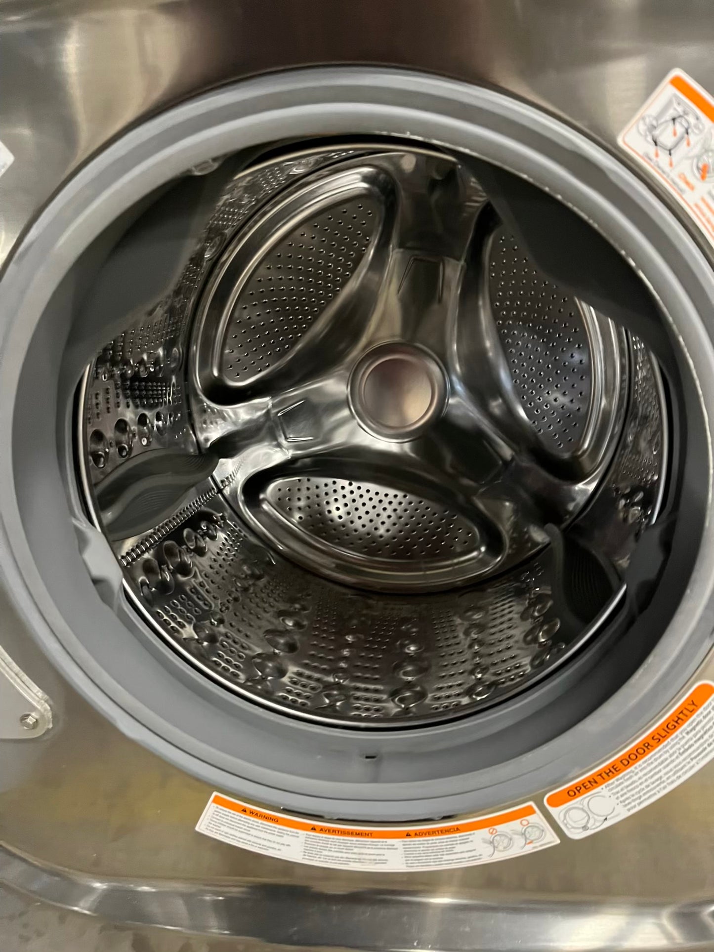 LG washer & dryer set GAS front load jumbo size stackable stainless steel drum 29" #WD186RB Refurbished