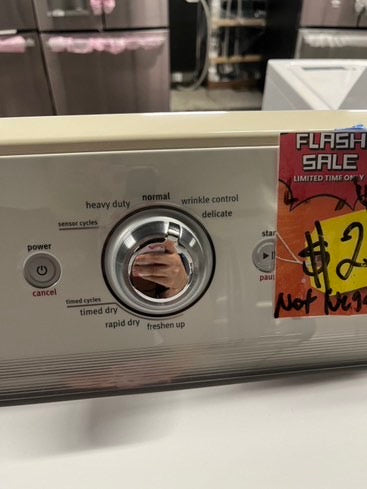 - Maytag Bravos Large Capacity Top load electric 220v dryer side x side Refurbished #EDLCB