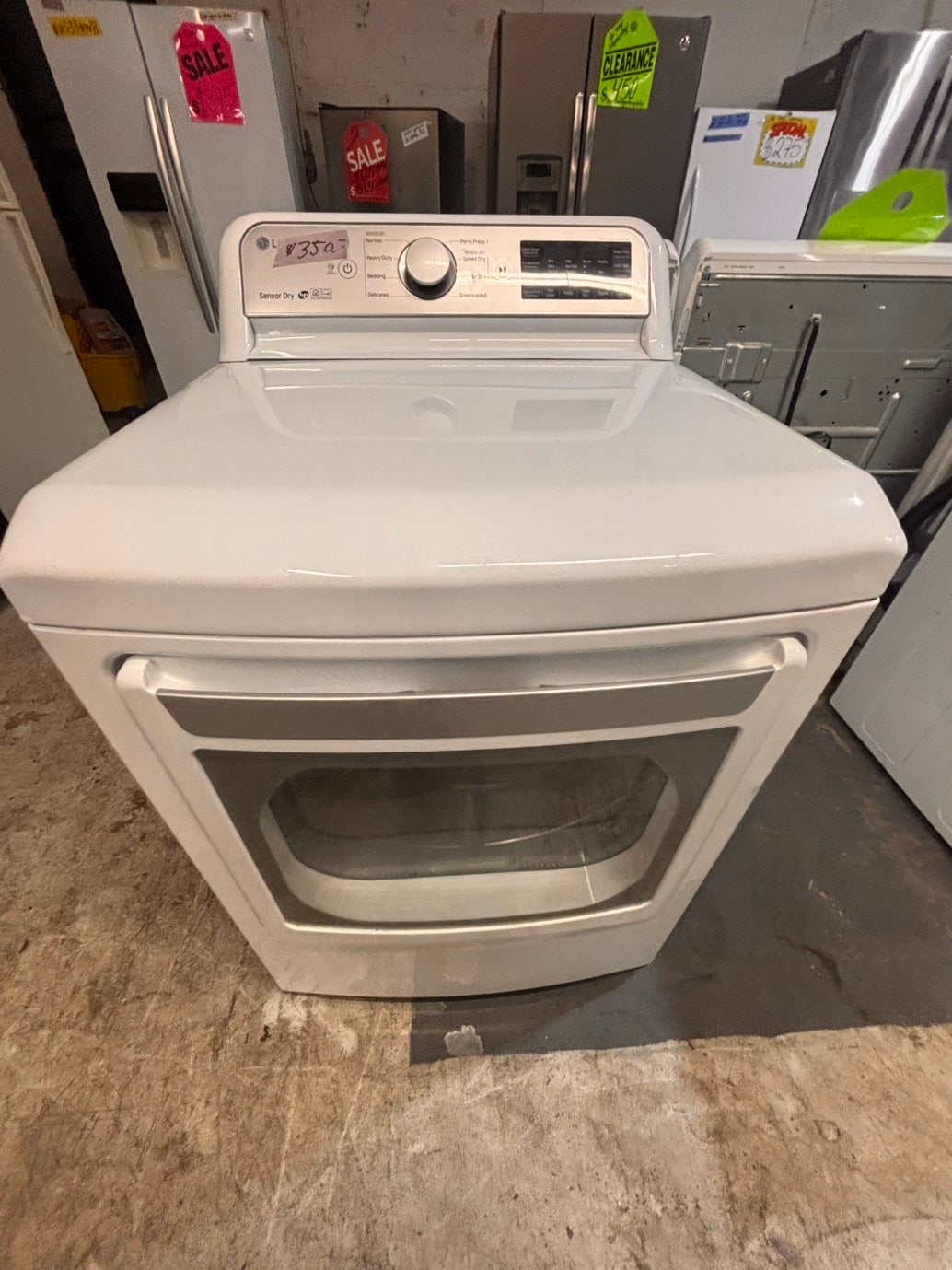 >*LG side x side extra large capacity electric 220v dryer 27” used -Refurbished #DELE65B