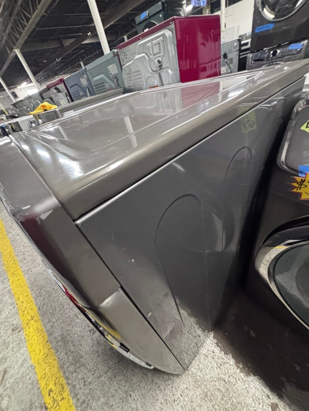 >LG eléctric steam Dryer 29” mega capacity -gray front stainless steel drum large capacity 8.2cu.ft used- refurbished #ED82SDB