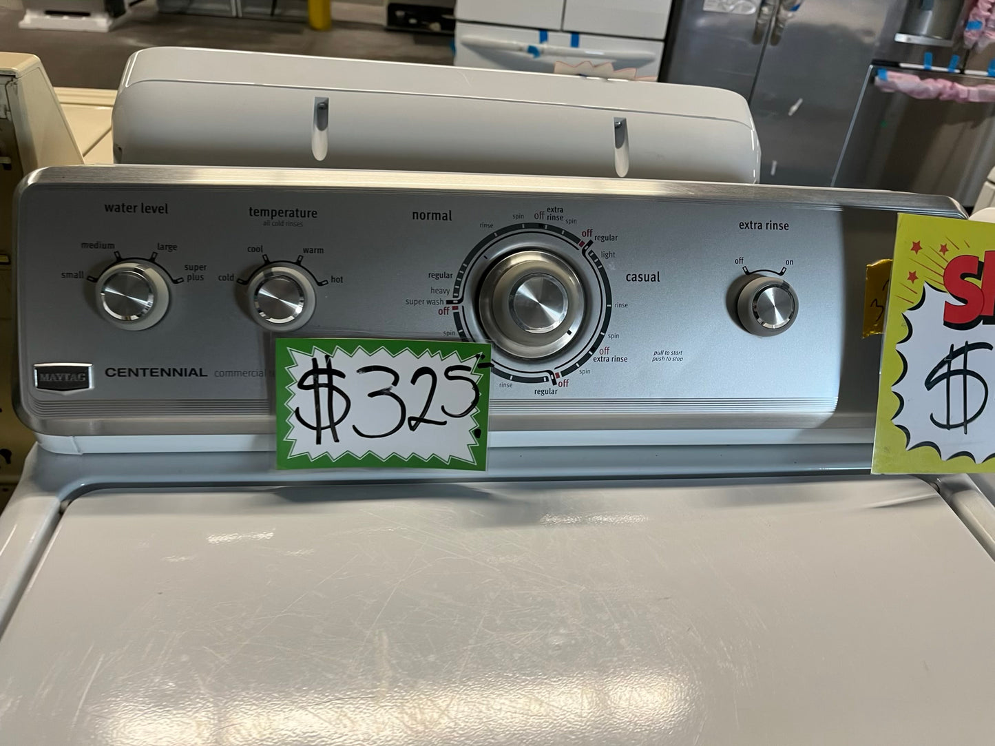 - Maytag electric washer & dryer 220v set top load side by side #WD7789MB