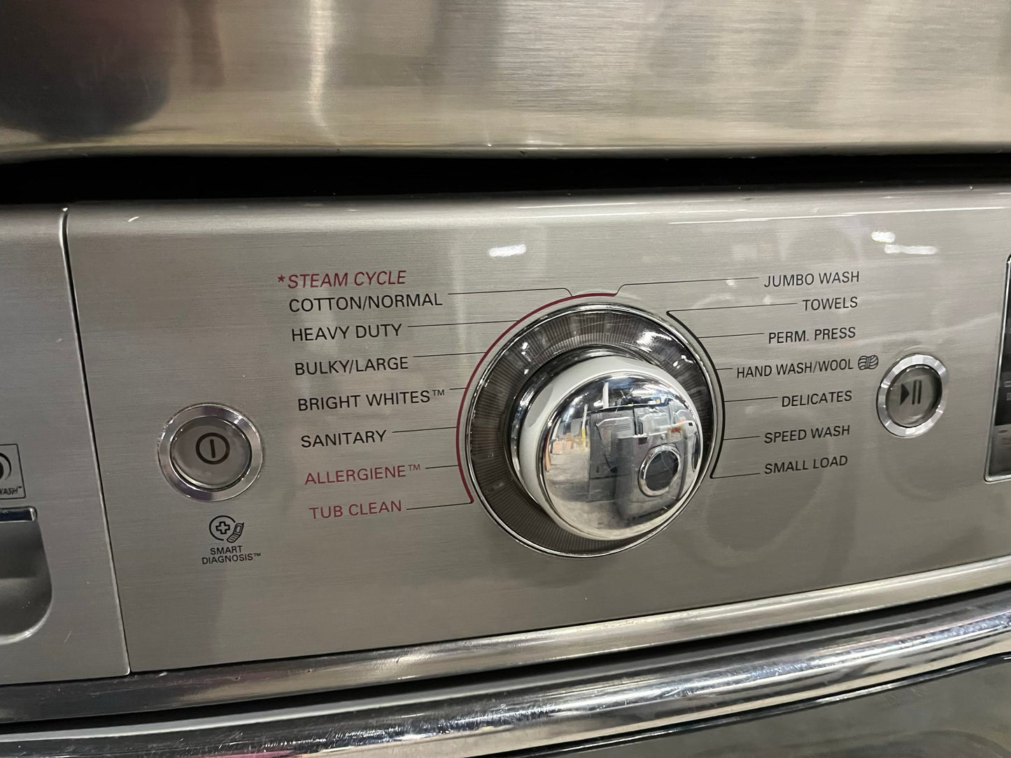 LG washer & dryer set GAS front load jumbo size stackable stainless steel drum 29" #WD186RB Refurbished