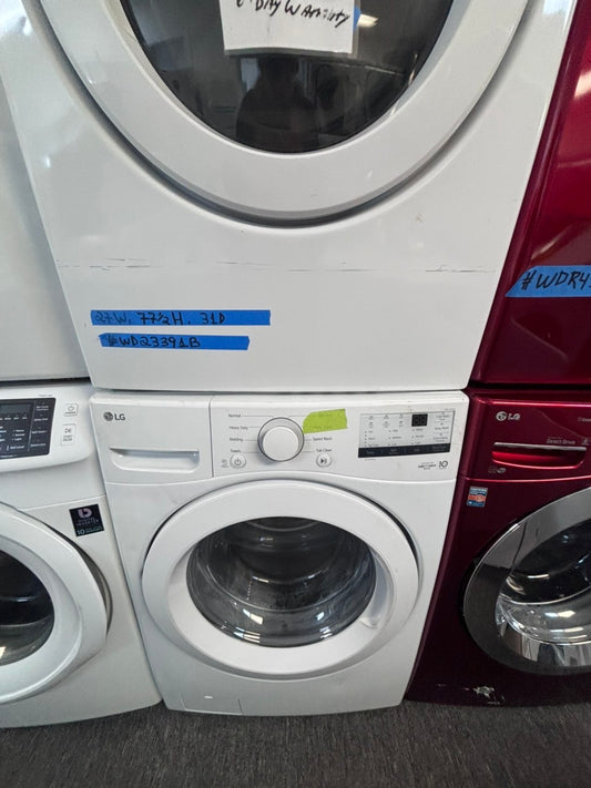 >🔥special sale 💥LG washer 4.5 cu ft & dryer 7.5 cu ft mix & match set electric 220v front load stackable or side by side - sensor dry He in white #WD557L